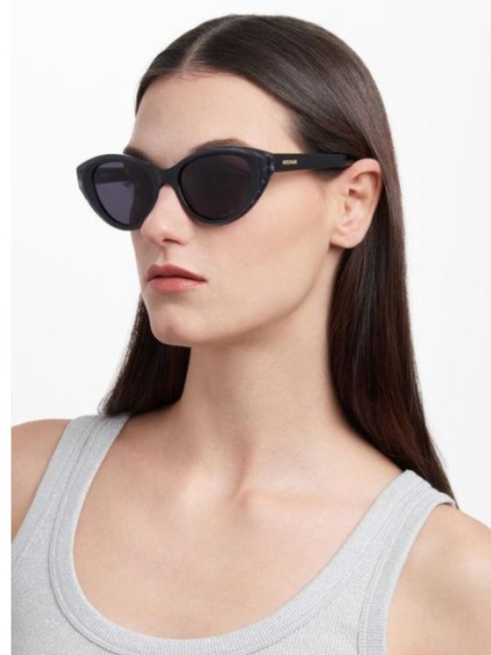 MISSONI MIS 0086/S - 33Z IR Grey Black Horn Oval Cat Eye Sunglasses w/Case NEW